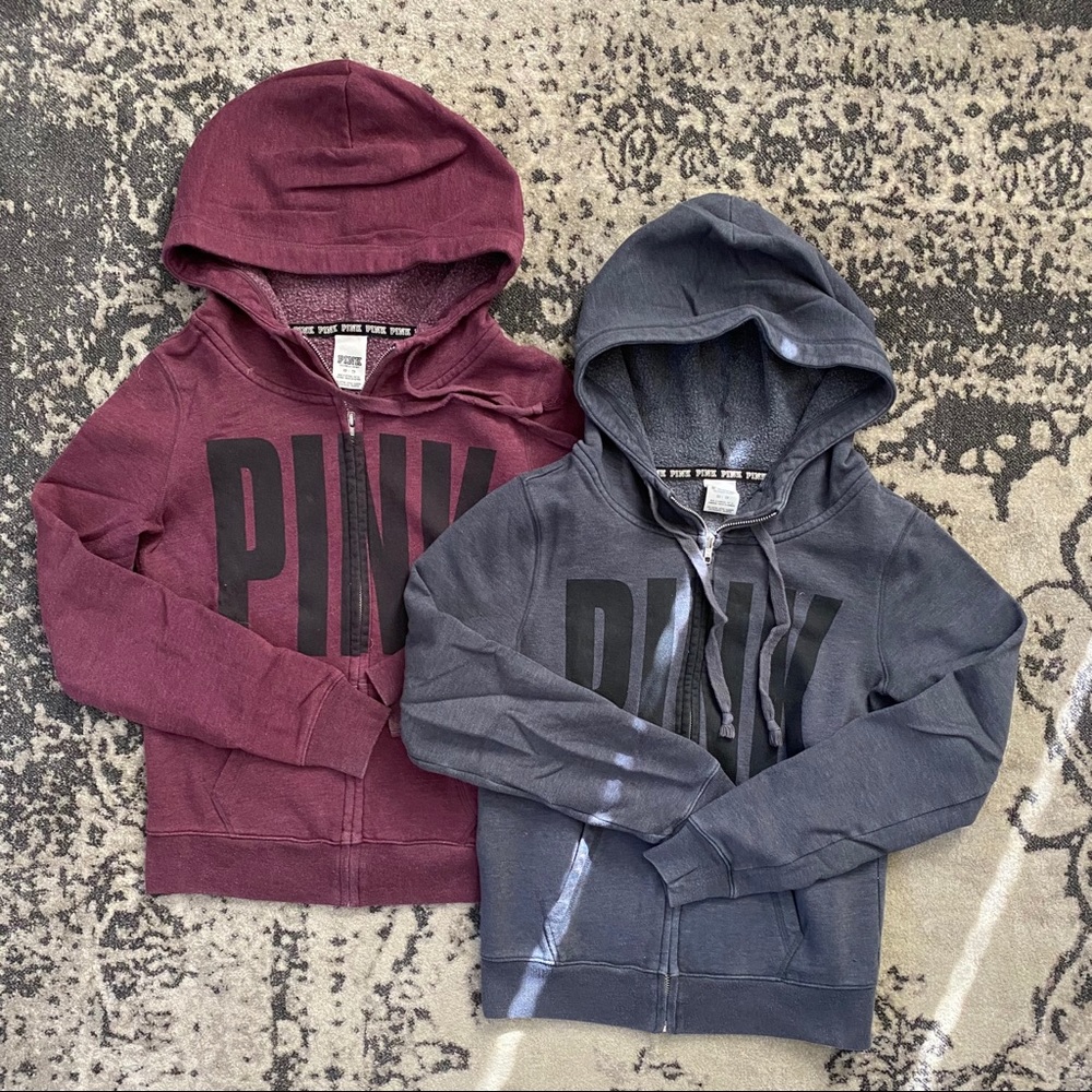 Two VS Pink XS Hoodies